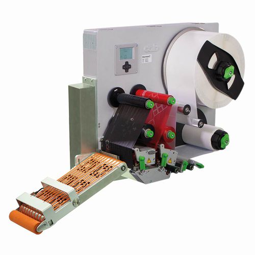Applicatore di etichette per fusti - 5 series - cab Produkttechnik GmbH & Co KG - per applicazione sulla parte superiore del prodotto / per applicazione laterale / per etichette adesive
