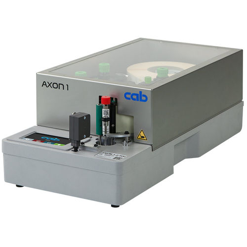 Stampa e applica a trasferimento termico - AXON 1  - cab Produkttechnik GmbH & Co KG - per tubi / monocromatica / con comando touch screen