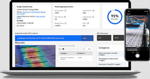 Applicazione mobile di ispezione visiva - Maximo Visual Inspection  - IBM - iOS / cloud