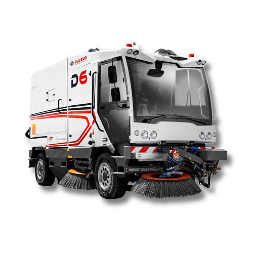 Spazzatrice per strade - Dulevo D6 - DULEVO INTERNATIONAL - uomo a bordo / con motore diesel / di foglie