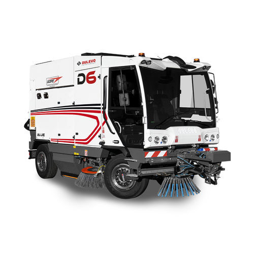 Spazzatrice per strade - Dulevo D6 Blue - DULEVO INTERNATIONAL - uomo a bordo / con motore a gas / di foglie