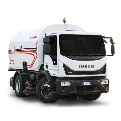 Spazzatrice aspirante per strade - Dulevo DT7 - DULEVO INTERNATIONAL - uomo a bordo / con motore diesel / di foglie