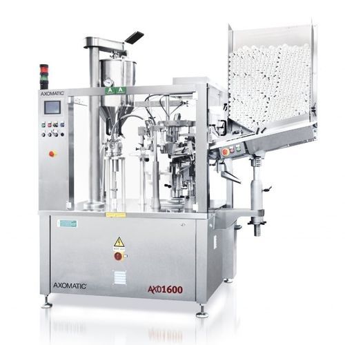 Macchina di riempimento e tappatura di tubi - AXO 1600 - AXOMATIC - per applicazioni farmaceutiche / per l'industria cosmetica