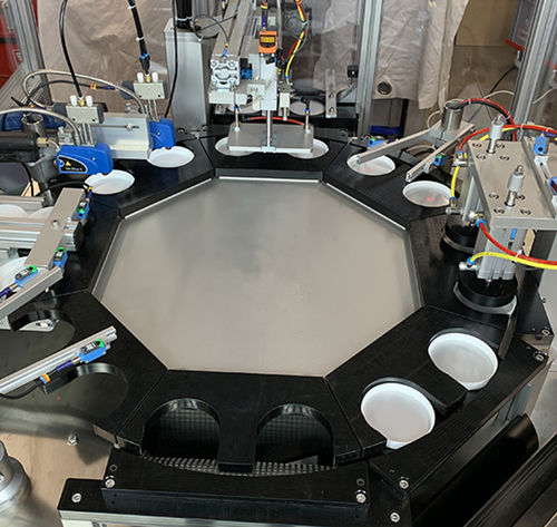 Macchina di assemblaggio automatica - JRE280 - EMBATHERM OPERCULES - per applicazioni industriali / per guarnizioni di tenuta / a tavola rotante