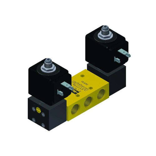 Distributore pneumatico a cassetto - Parker Fluid Control Division - Europe - azionato tramite solenoide / a comando assistito / a 5/2 vie