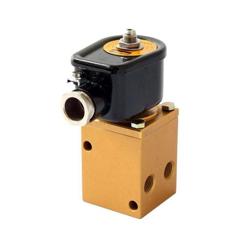 Elettrovalvola con blocco - Parker Fluid Control Division - Europe - a comando assistito / a 5 vie / per gas