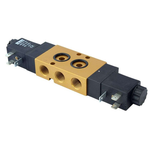 Distributore pneumatico a cassetto - Parker Fluid Control Division - Europe - azionato tramite solenoide / a comando assistito / a 5 vie