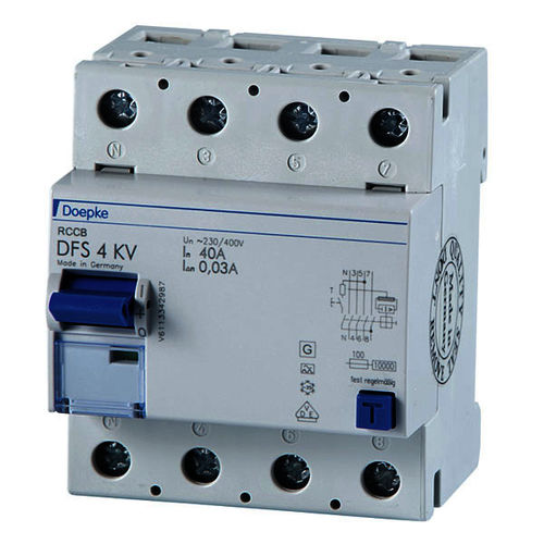 Interruttore automatico differenziale - DFS 4 016-4 - Doepke Schaltgeräte GmbH - AC / 4 poli / automatico