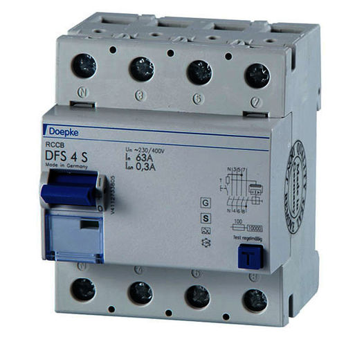 Interruttore automatico differenziale - DFS 4 040-4/0,10-A S - Doepke Schaltgeräte GmbH - AC / 4 poli / automatico