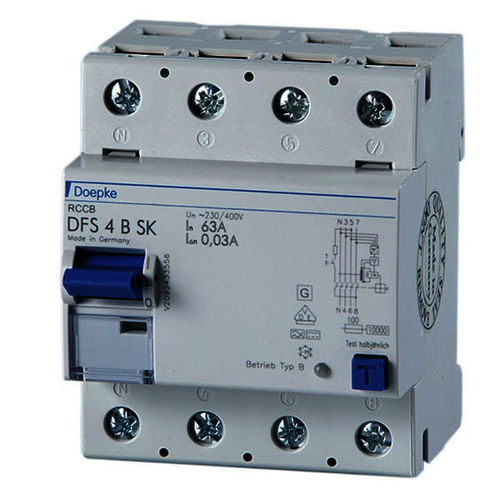 Interruttore automatico differenziale - DFS 4 125-4/0,03-B SK - Doepke Schaltgeräte GmbH - AC / 4 poli / automatico