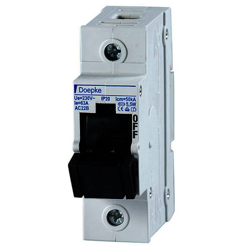 Interruttore-sezionatore unipolare - 2 - 63 A | Tytan 50 A, 1-pole - Doepke Schaltgeräte GmbH - a fusibili tipo D0 / modulare