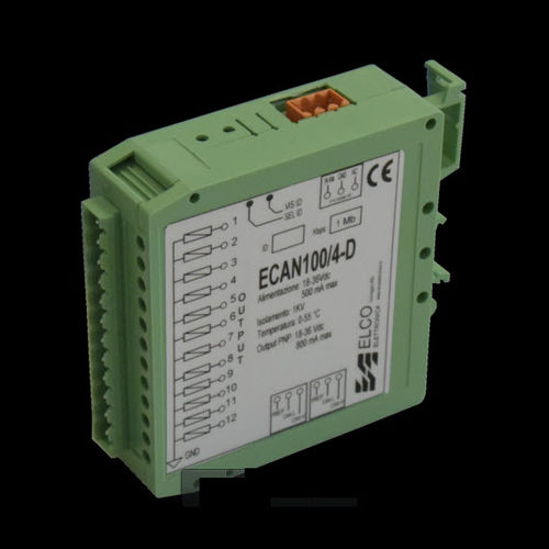 Modulo I/O analogico - ECAN 100/4 - ELCO Elettronica di A. Ligabue e C. snc - CAN Bus / a 12 E / di temperatura
