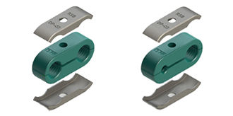 Collare di fissaggio per tubo a vite - O Twin - FKB GmbH - in polipropilene