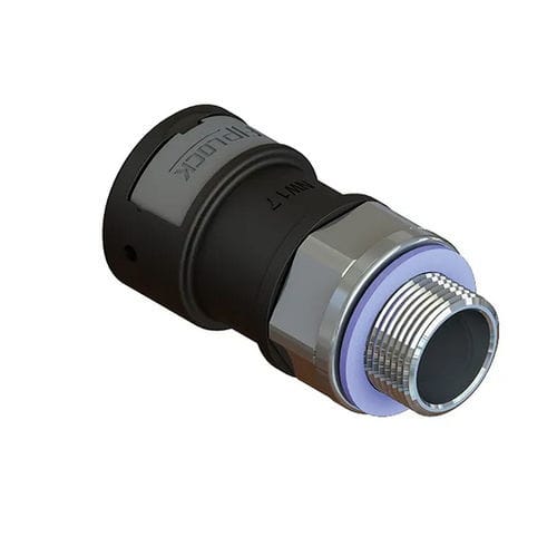 Raccordo per prodotti chimici - ASPA-PGM-S - FRÄNKISCHE Industrial Pipes GmbH & Co. KG - ad avvitamento / in PA6 / in metallo