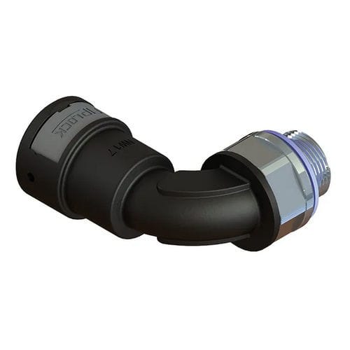 Raccordo pneumatico - AWPA-PGM-S - FRÄNKISCHE Industrial Pipes GmbH & Co. KG - filettato / gomito a 90° / in metallo