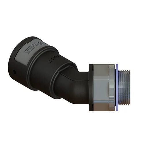 Raccordo pneumatico - AAPA-MML-S - FRÄNKISCHE Industrial Pipes GmbH & Co. KG - ad avvitamento / gomito a 45° / in PA6