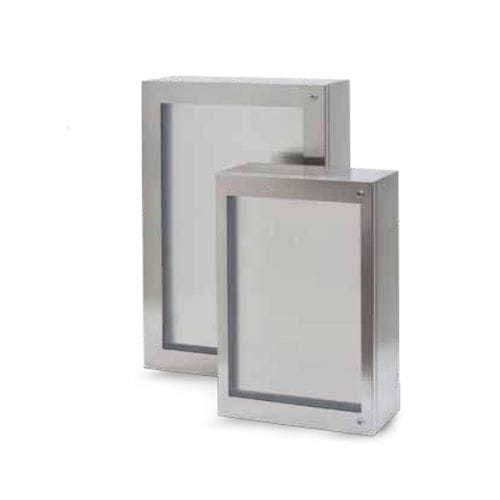 Custodia con sportello trasparente - CLN series - MPGAMMA srl - rettangolare / modulare / in acciaio inossidabile