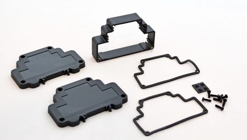 Scatola per guida DIN - DMX-4776-B - BUD INDUSTRIES - modulare / in plastica / in policarbonato