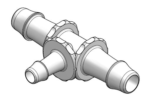 Raccordo pneumatico - Value Plastics - scanalato / a T / in plastica