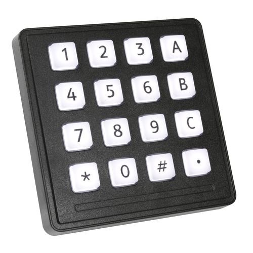 Tastiera numerica 16 tasti - 7203-16TW20 - Storm Interface - ad incastro / in oro / polimerica
