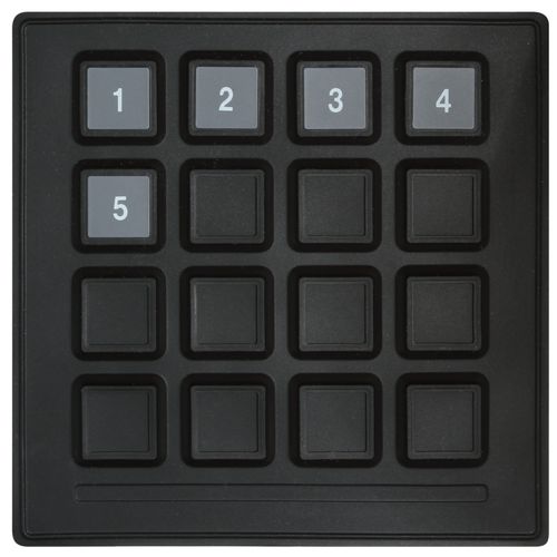 Tastiera numerica 16 tasti - 7016020 - Storm Interface - ad incastro / in gomma / in silicone