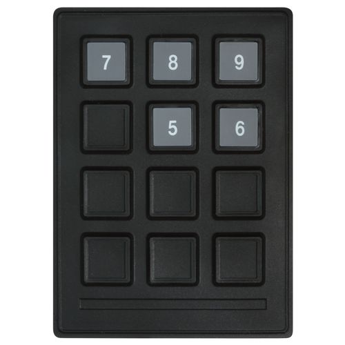 Tastiera numerica 12 tasti - 7012020 - Storm Interface - ad incastro / in gomma siliconica