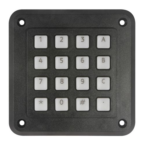 Tastiera numerica 16 tasti - 3K16T10 - Storm Interface - ad incastro / polimerica / IP54