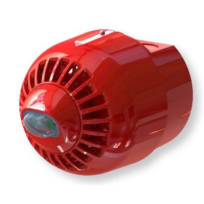 Diffusore di allarme sonoro con luce a LED - ESC-5003 Sonos Red Body White Flash - Klaxon Signals - elettronico / IP66 / da parete