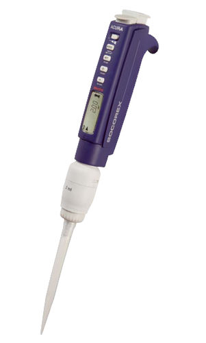 Pipetta monocanale - Acura® electro 936 series - Socorex Isba S.A. - in vetro borosilicato / elettronica