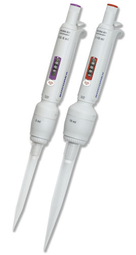 Pipetta monocanale - Acura® manual 835 series - Socorex Isba S.A. - in vetro borosilicato / a volume variabile / manuale