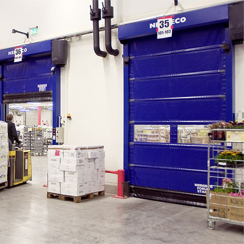 Porta ad impacchettamento - Star 2 Forum  - NERGECO - in acciaio / per interno / rapida