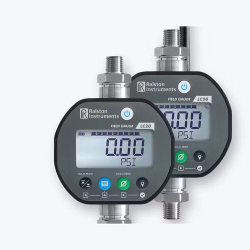 Manometro con display LCD -  LC20 - Ralston - filettato / in acciaio inossidabile / Bluetooth