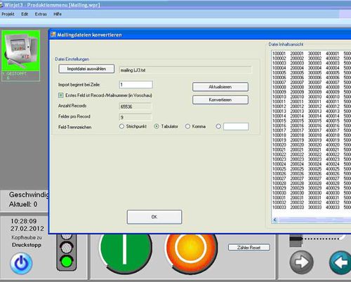 Software di supervisione - WINJET3 Mailing - Leibinger - di regolazione / di masterizzazione