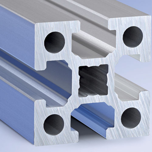 Profilo in alluminio - 60 series - Maschinenbau Kitz GmbH - in alluminio anodizzato / con scanalature / rettangolare