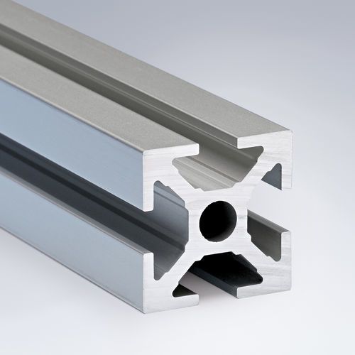 Profilo in alluminio - 40 - Maschinenbau Kitz GmbH - in alluminio anodizzato / con scanalature / rettangolare