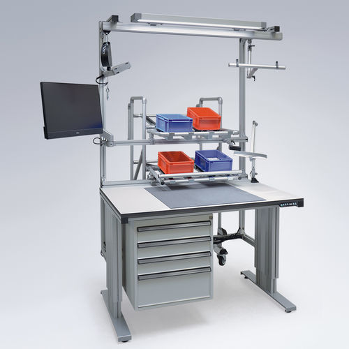 Postazione di lavoro industriale - Maschinenbau Kitz GmbH - ergonomica / modulare / ad altezza regolabile