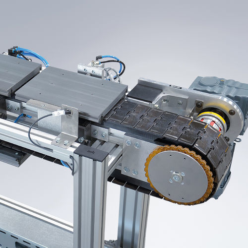 Trasportatore a catena - SPU 2040 - Maschinenbau Kitz GmbH - a cerniera / con catena a pastiglie / con catena a cerniere