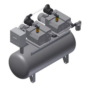 Gruppo da vuoto lubrificato - MEDEVICE 2X220  - Srl - per applicazioni mediche