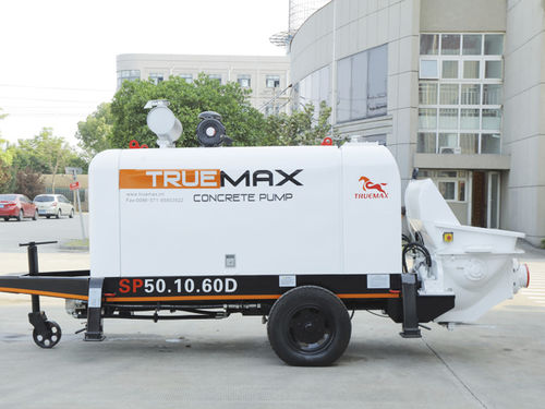 Pompa per calcestruzzo montata su rimorchio - SP50.10.60D - Hangzhou Truemax Machinery & Equipment Cp.,Ltd - per cantiere