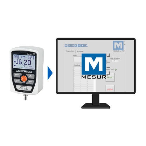 Software di raccolta dati - MESUR® Lite - Mark-10 - di analisi / comparatore / per sistema di misurazione