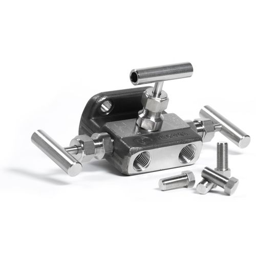 Manifold a 3 vie - MBT-2.3DT - TECVAL, S.L. - in acciaio inossidabile / ad alta pressione