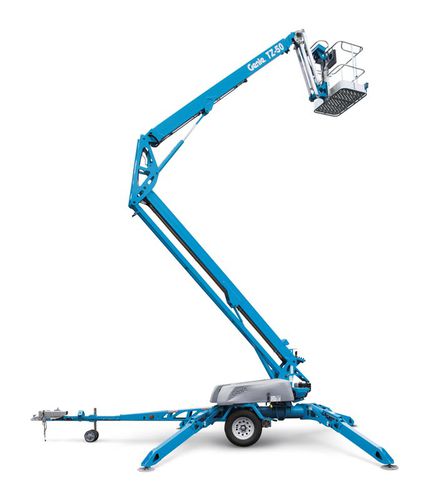 Piattaforma articolata trainabile - TZ™-50 - Genie - pneumatica / per cantiere / compatta