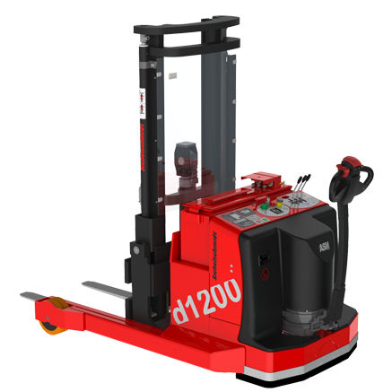 Carrello elevatore retrattile elettrico - d1200 Ex - Sichelschmidt - a timone con guida da terra / industriale / per movimentazione