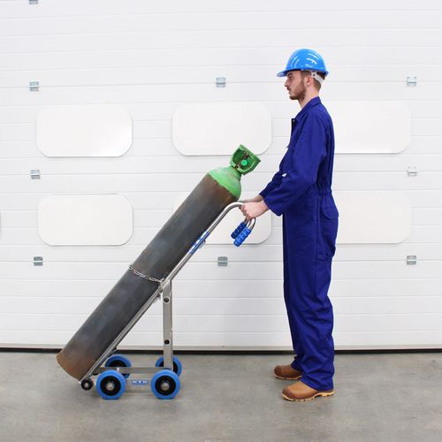 Carrello a mano per bombola di gas - CTS01 - STS - Bespoke Handling Equipment - in acciaio inossidabile