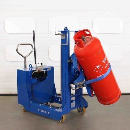 Pinza sollevatrice e ribaltatrice per fusti - DTP08-250kg-R500-CR01 - STS - Bespoke Handling Equipment - di cilindro / verticale / idraulica