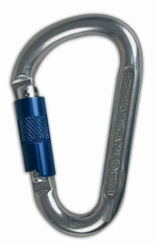 Cordino Di Sicurezza Per Arboricoltori - Filo Acciaio 12mm X 2,4m Con Moschettone A Serratura