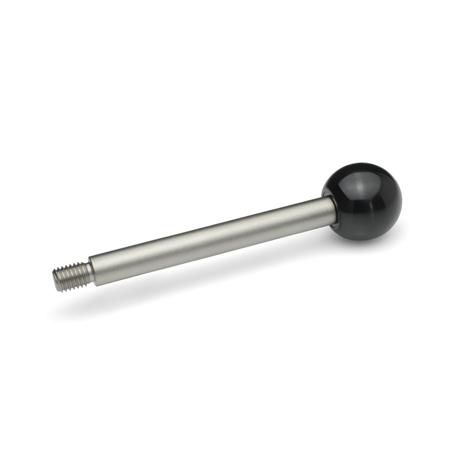Leva di comando con impugnatura - GN 310 - Otto Ganter GmbH & Co. KG - industriale / per cambio / in acciaio inossidabile