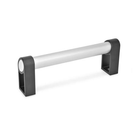 Impugnatura tubolare - GN 335 - Otto Ganter GmbH & Co. KG - in alluminio / ovale / ergonomica