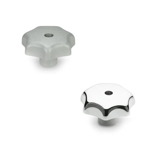 Manopola a stella - DIN 6336 - Otto Ganter GmbH & Co. KG - filettata / in acciaio inossidabile / in alluminio