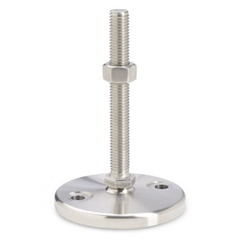 Piede di macchina - GN 23 - Otto Ganter GmbH & Co. KG - in acciaio inossidabile / di livellamento / filettato